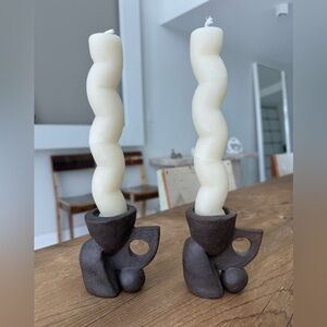 Common Body by Nathaniel Kyung Smith Build Candle Holder Pair